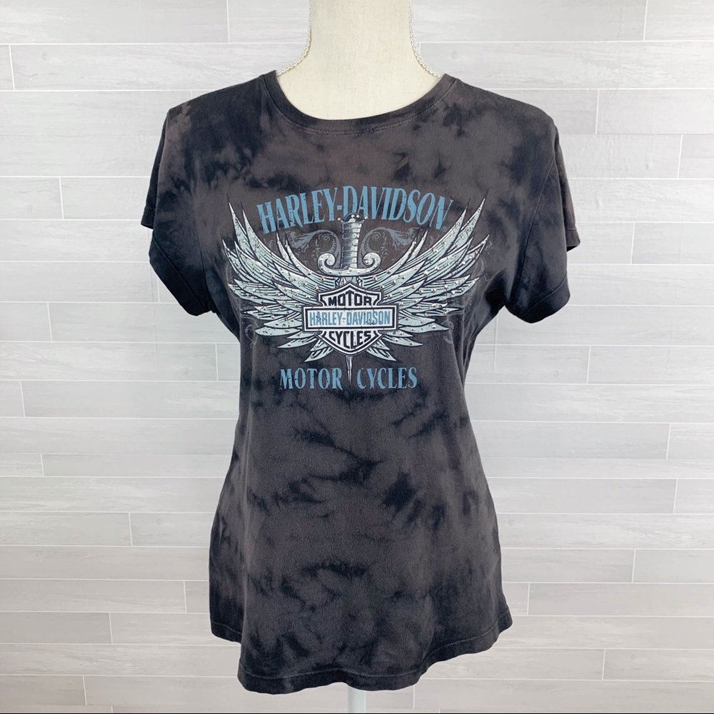 Harley-Davidson Tie Die Graphic Tee w/Rhinestones